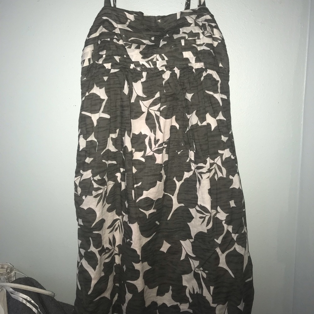 Gray and White Hawaiian floral dress